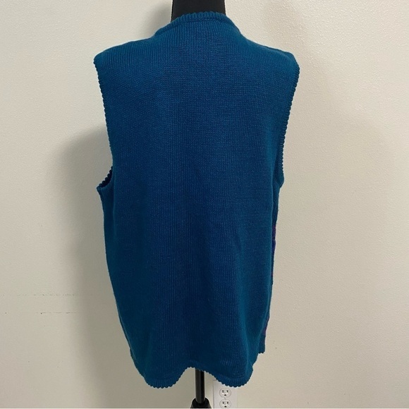 Vintage Jantzen Classic Embroidered Knit Vest Size Large - Picture 5 of 11